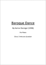 Baroque Dance piano sheet music cover